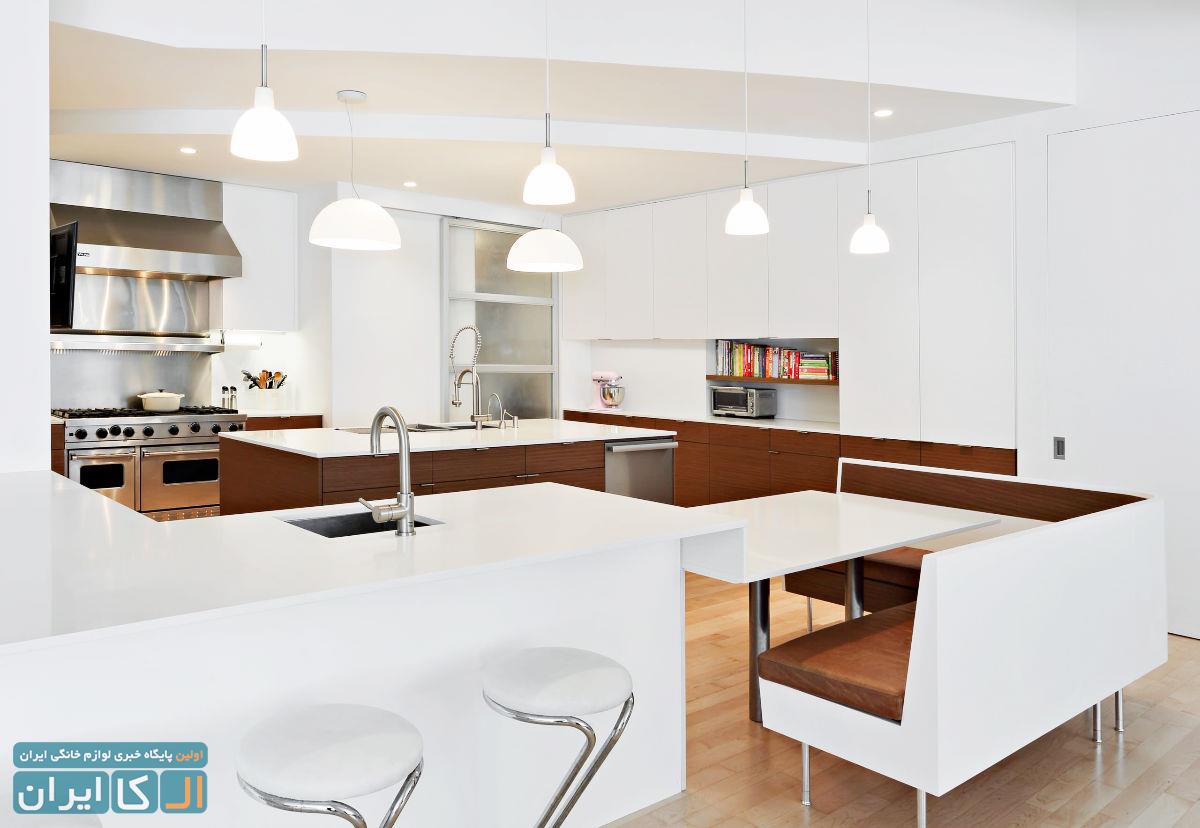طراحی آشپزخانه سفید
