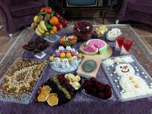 تزیین میز شب یلدا 