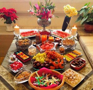 چیدمان سفره شب یلدا