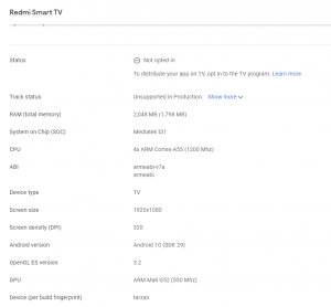 تلویزیون جدید Redmi در لیست کنسول گوگل