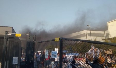 کارخانه تلویزیون ال جی به آتش کشیده شد