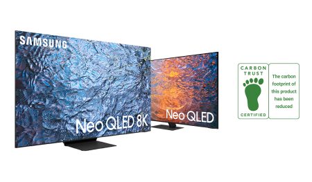 تلویزیون‌هایNeo QLED 2023 سامسونگ گواهی کاهش کربن را دریافت کرد