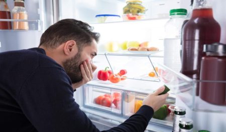 What is the cause of the burning smell of the refrigerator